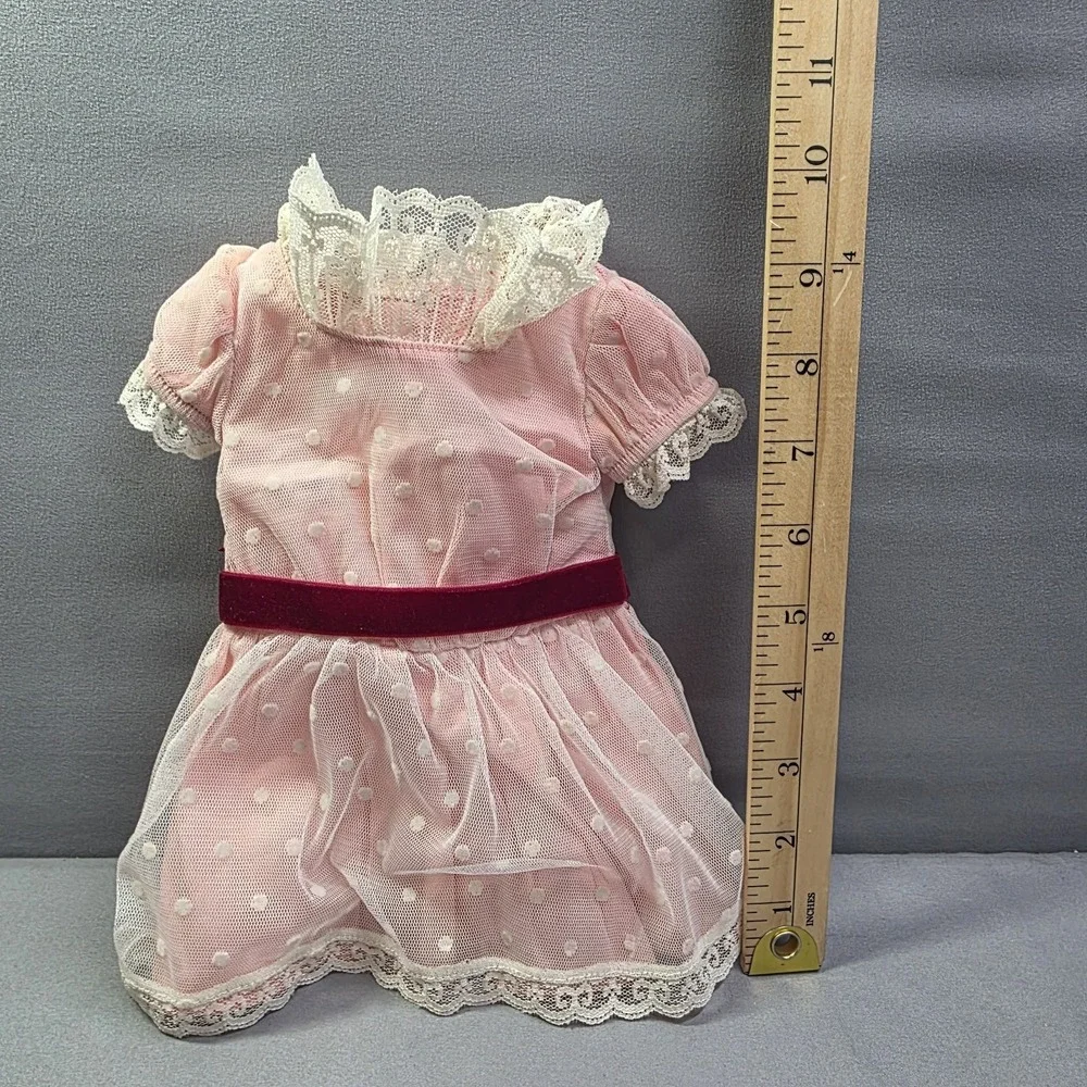 American Girl Doll Samantha's Beforever Meet Outfit Pink Dress Undershorts Shoes